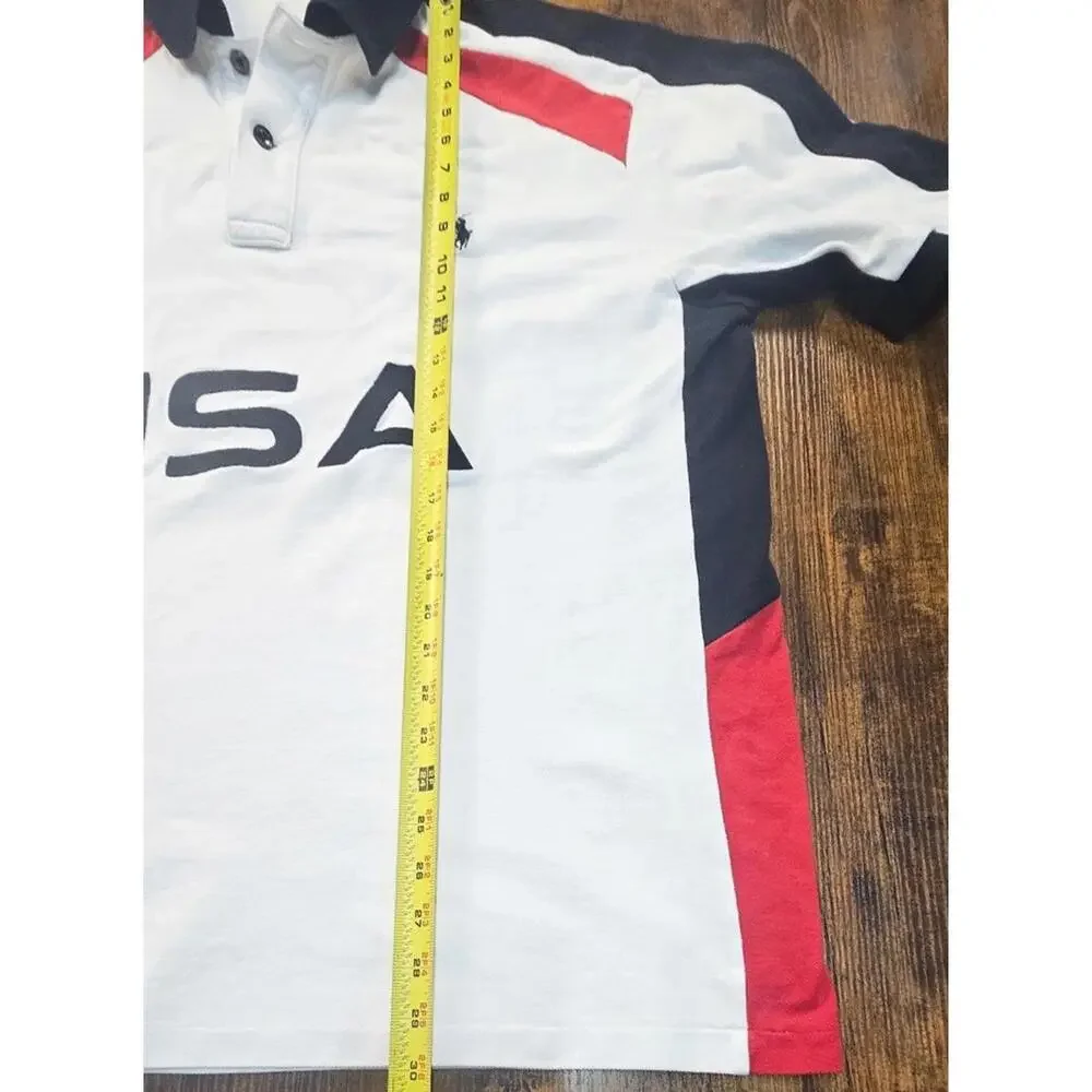 Polo Ralph Lauren Mens Big Tall XL Polo Shirt USA Olympic Team‎ Spell Out B7